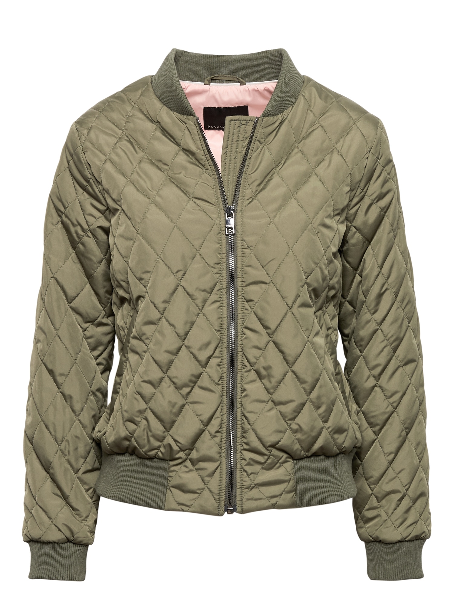 Quilted Bomber Jacket with Pop-Color Lining